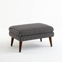 Пуф Винтажный Smon единый размер черный LA REDOUTE INTERIEURS  фото, kupilegko.ru